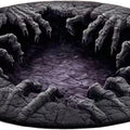 Front view of the Grimclutch Illusion Rug, showing its printed 3D illusion design