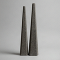 Obelisk Pair, Stone Finish