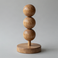 Wooden Sphere Stack Sculpture
