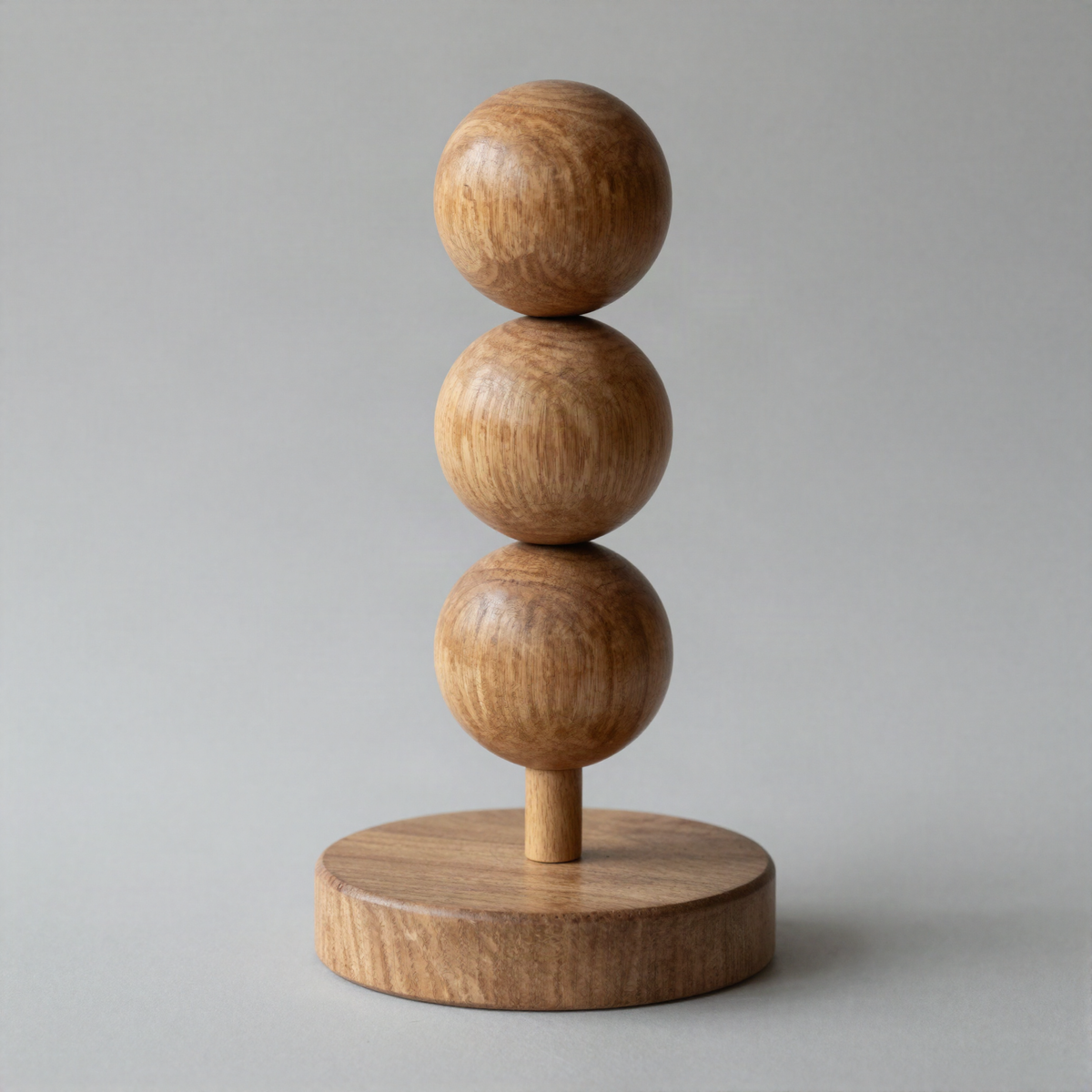 Wooden Sphere Stack Sculpture