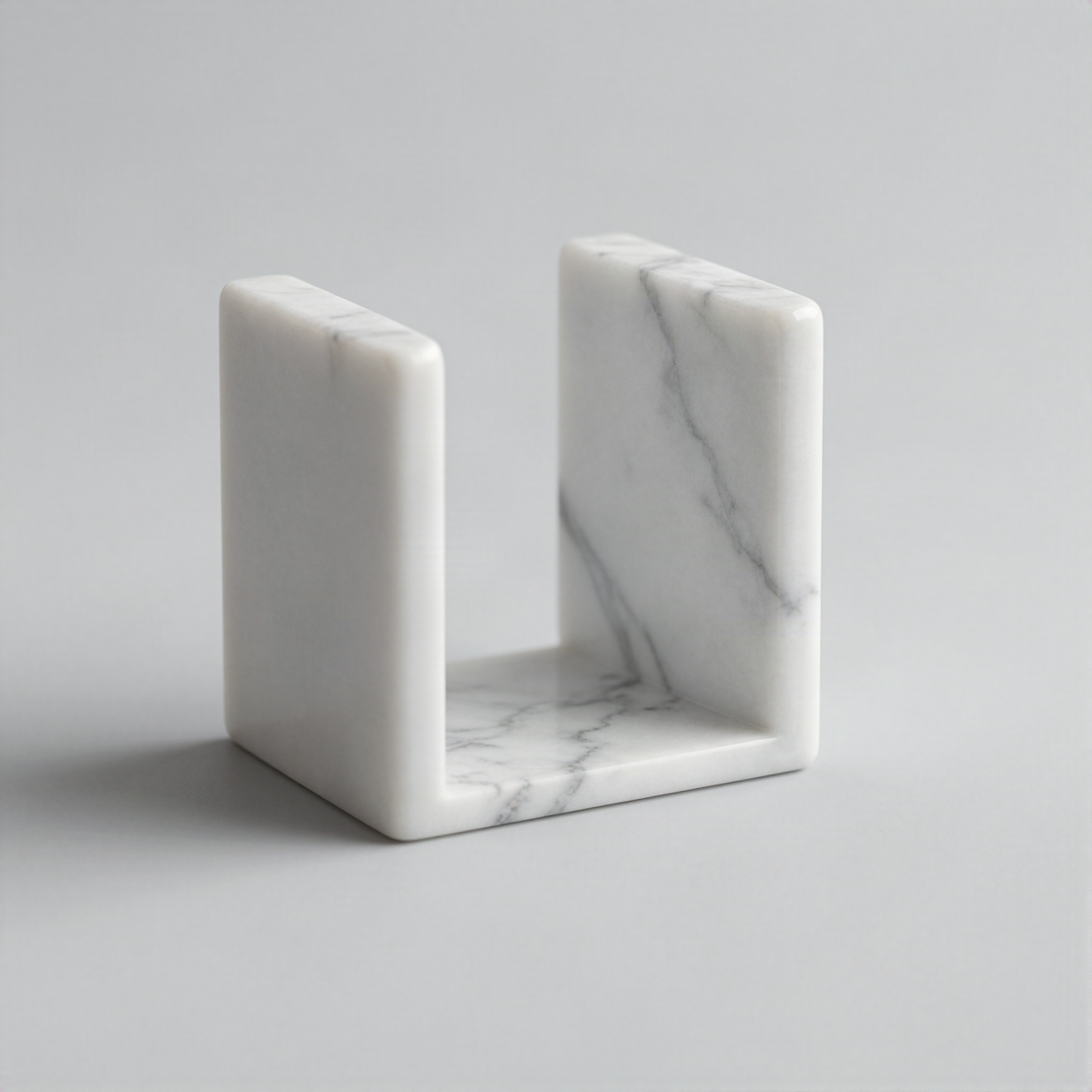 Marble Cube Bookends Pair