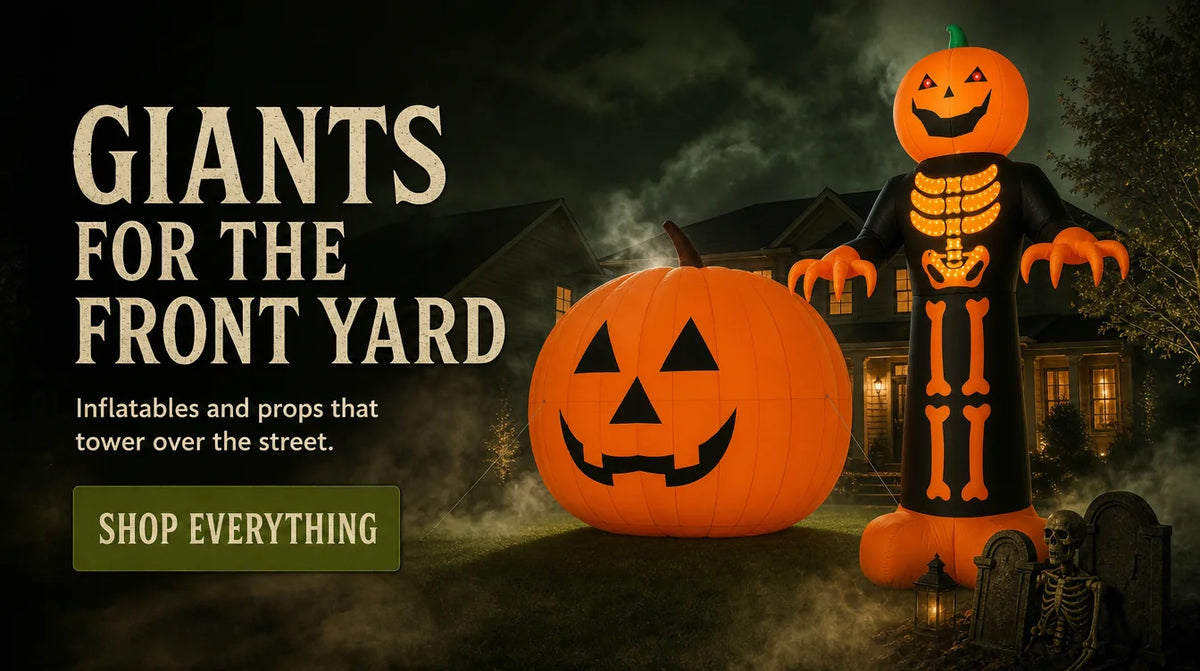 GIANTS FOR THE FRONT YARD. Inflatables and props that tower over the street. SHOP EVERYTHING