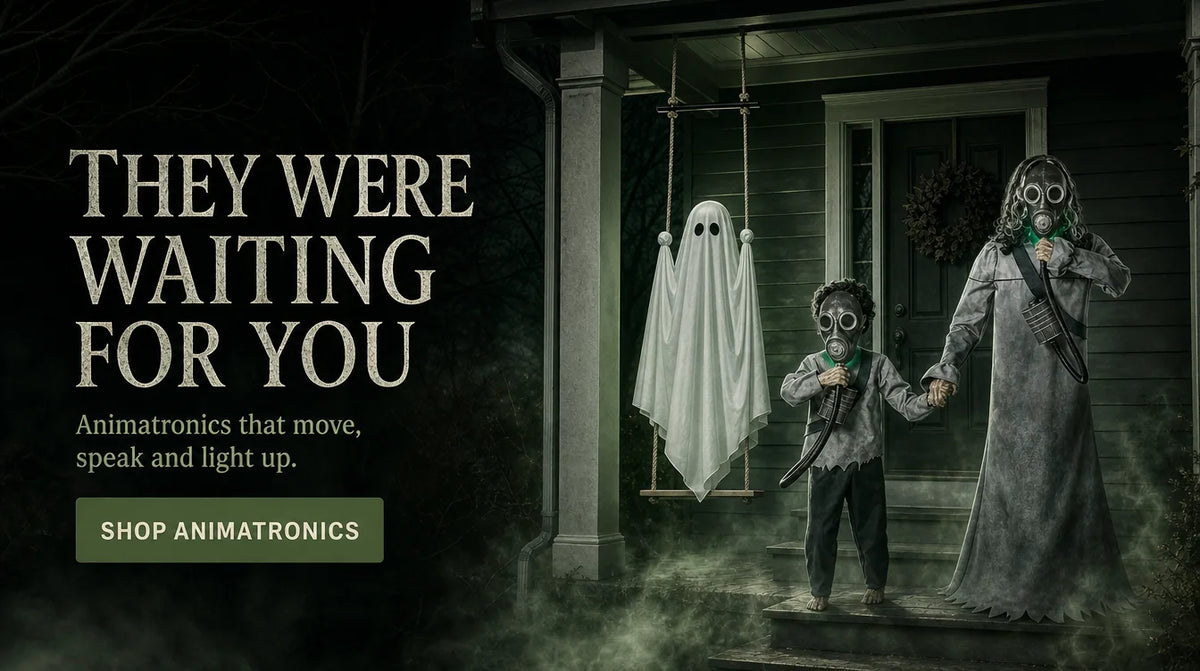 THEY WERE WAITING FOR YOU. Animatronics that move, speak and light up. SHOP ANIMATRONICS
